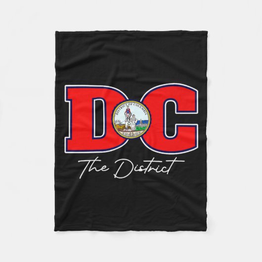 De District Of Washington Dc Vakantie Souvenir Ons Fleece Deken (Voorkant)