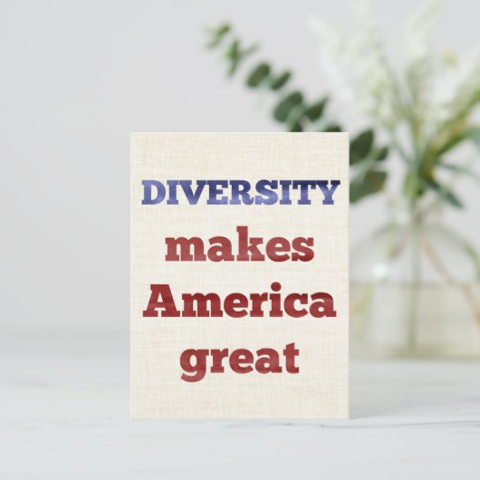 De DIVERSITEIT maakt Amerika tot Groot Briefkaart (Staand voorkant)