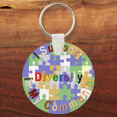 De Diversiteit van de steun in Mijn Communautaire  Sleutelhanger (Voorkant)