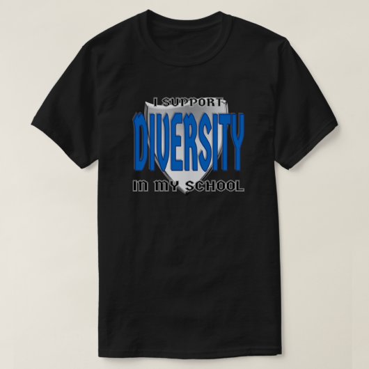 De Diversiteit van de steun in Mijn School Logoed  T-shirt (Design voorkant)