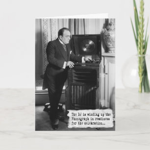 De DJ is klaar voor de retro Birthday Kaart