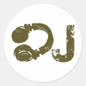 De DJ-lijst Ronde Sticker (Voorkant)