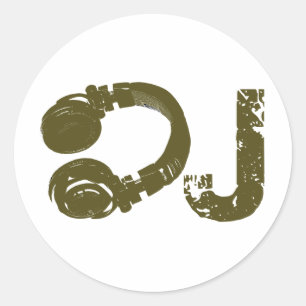 De DJ-lijst Ronde Sticker