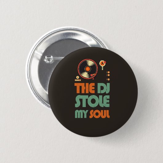 De DJ stal mijn ziel Ronde Button 5,7 Cm (Voorkant /achterkant)