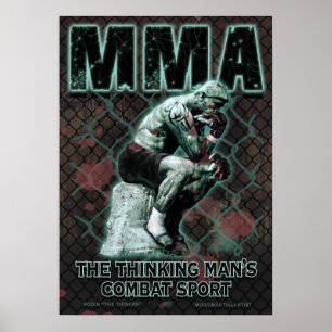 De Dk van de DK van de Drijfveer van Thinker MMA Poster