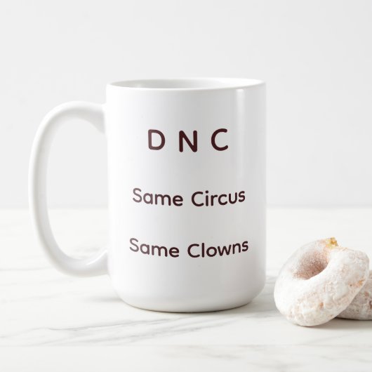 De DNC-circus Koffiemok (Met donut)