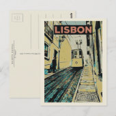 De Do Lavra kabelspoorweg in Lissabon Portugal Briefkaart (Voorkant / Achterkant)