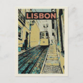 De Do Lavra kabelspoorweg in Lissabon Portugal Briefkaart (Voorkant)