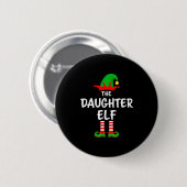 De dochter Elf bijpassende gezins kerst Ronde Button 5,7 Cm (Voorkant /achterkant)