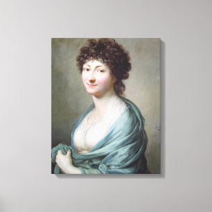De dochter: Portret van Caroline Susanne Graff Canvas Afdruk