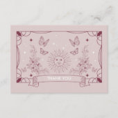 De Dochter Tarot Baby shower Dank u kaart (Voorkant)