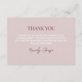 De Dochter Tarot Baby shower Dank u kaart (Achterkant)