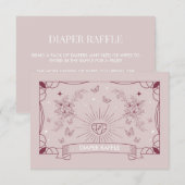 De Dochter Tarot Baby shower Luier Raffle Informatiekaartje (Voorkant / Achterkant)