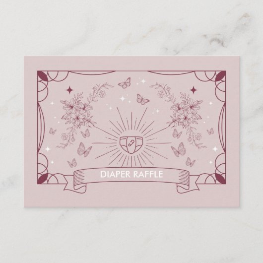 De Dochter Tarot Baby shower Luier Raffle Informatiekaartje (Voorkant)