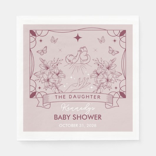 De Dochter Tarot Baby shower servet (Voorkant)