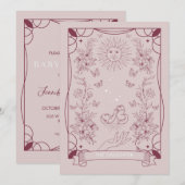 De Dochter Tarot Baby shower Uitnodiging (Voorkant / Achterkant)