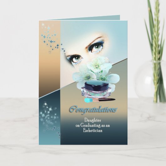De dochter van afstuderen voor Estheticion Kaart (Voorkant)