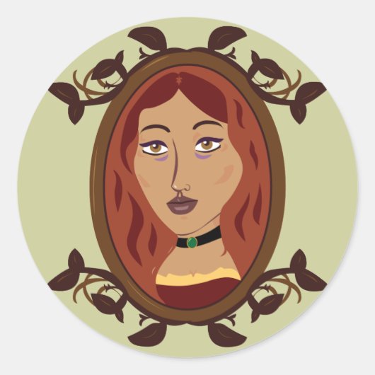 De dochter van Bowyer Ronde Sticker (Voorkant)