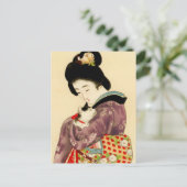 De dochter van de handelaar door Mizuno Tashikata Briefkaart (Staand voorkant)