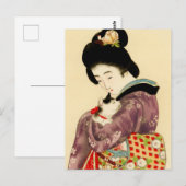 De dochter van de handelaar door Mizuno Tashikata Briefkaart (Voorkant / Achterkant)