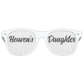 De dochter van de hemel | Stijlvol zwart penseelsc Retro Zonnebril (Voorkant)