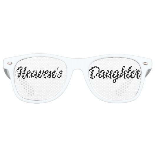 De dochter van de hemel | Stijlvol zwart penseelsc Retro Zonnebril (Voorkant)