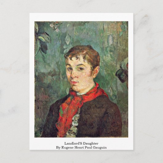 De dochter van de huisbaas door Eugene Henri Paul  Briefkaart (Voorkant)