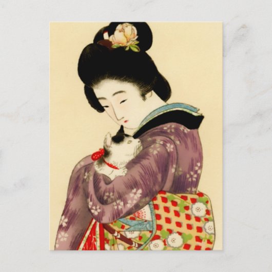 De dochter van de koopman van Mizuno Tashikata Briefkaart (Voorkant)