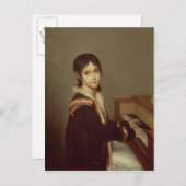 De dochter van de kunstenaar bij de Piano Briefkaart (Voorkant / Achterkant)