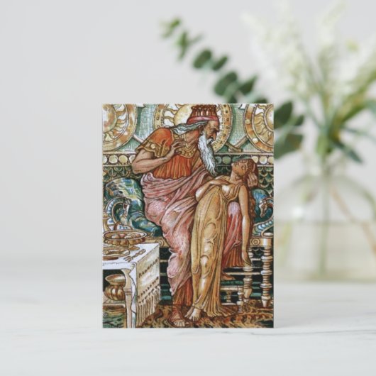 De dochter van Midas veranderde in goud Briefkaart (Staand voorkant)