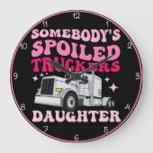 De dochter van Trucker, Pink Design Grote Klok (Voorkant)