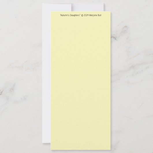 De dochters van de herfst kaart (Achterkant)