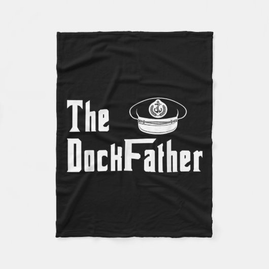 De Dock Vader Kapitein van de Boot Papa Grappig Fa Fleece Deken (Voorkant)
