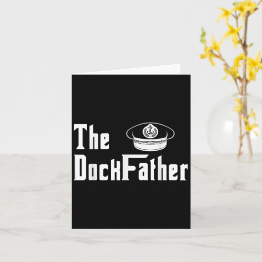 De Dock Vader Kapitein van de Boot Papa Grappig Fa Kaart (Gele Bloem)