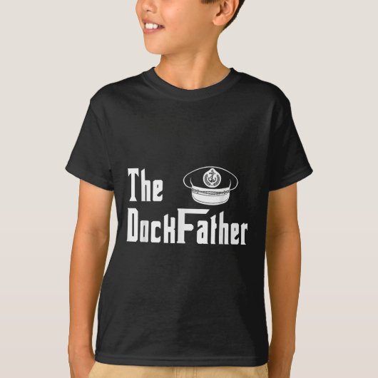 De Dock Vader Kapitein van de Boot Papa Grappig Fa T-shirt (Voorkant)