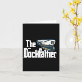 De Dockfather Funny Boating Vist boat Dad Capt Kaart (Gele Bloem)