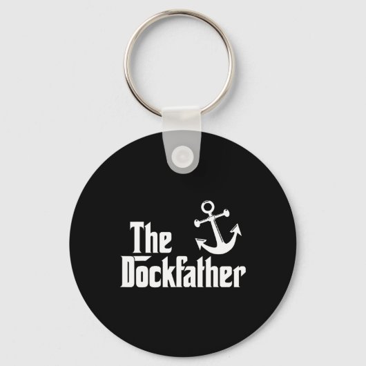 De Dockfather Grappige Bootvisserij Boot Vader Cap Sleutelhanger (Voorkant)