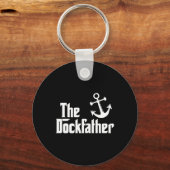 De Dockfather Grappige Bootvisserij Boot Vader Cap Sleutelhanger (Voorkant)