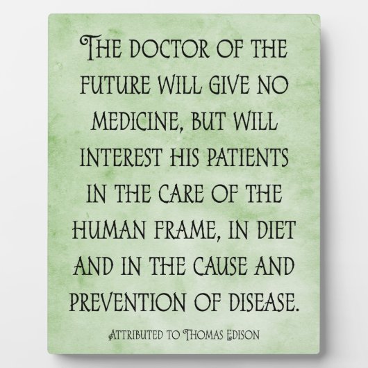 De Doctor of the Future Chiropractic Quote Plaque Fotoplaat (Voorkant)