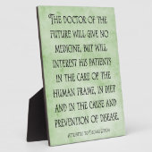 De Doctor of the Future Chiropractic Quote Plaque Fotoplaat (Zijkant)