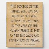 De Doctor of the Future Chiropractic Quote Plaque Fotoplaat (Voorkant)