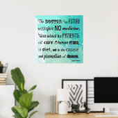 De Doctor of The Future Edison Quote Poster (Thuiskantoor)