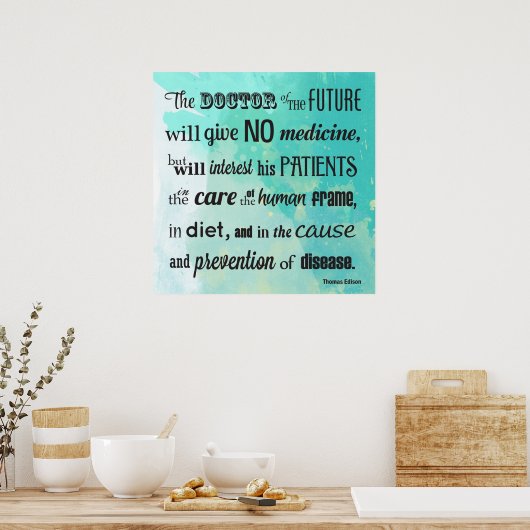 De Doctor of The Future Edison Quote Poster (Keuken)