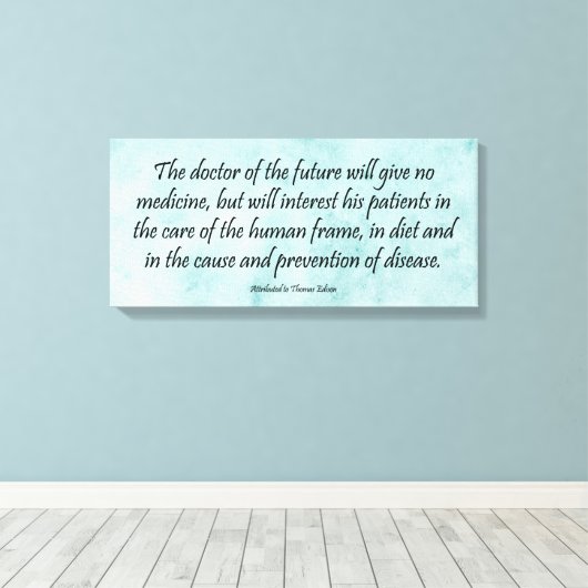 De Doctor of the Future Wrapped Canvas print (Insitu (Houten vloer))