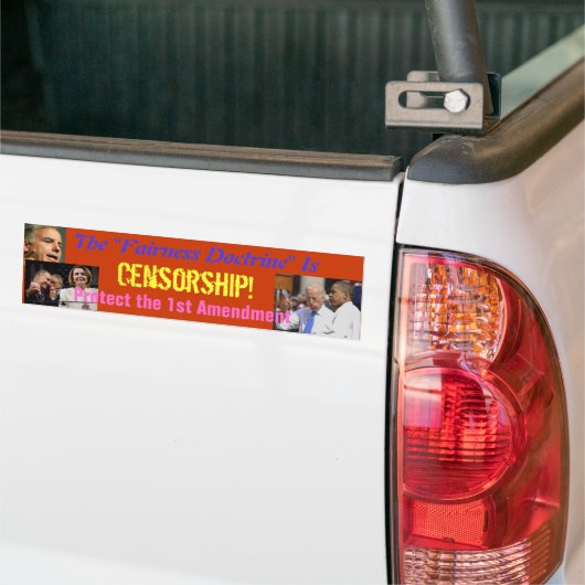De doctrine Fairness afschaffen Bumpersticker (Op Truck)