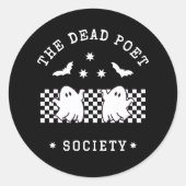 De Dode Dichter Maatschappij Schattigee Ghost Hall Ronde Sticker (Voorkant)