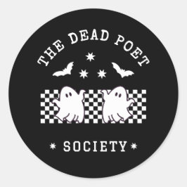 De Dode Dichter Maatschappij Schattigee Ghost Hall Ronde Sticker