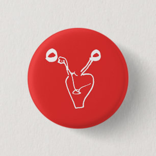 De dode ovaria Logo Ronde Button 3,2 Cm