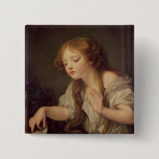 De dode vogel vierkante button 5,1 cm (Voorkant)