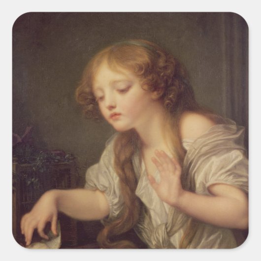 De dode vogel vierkante sticker (Voorkant)